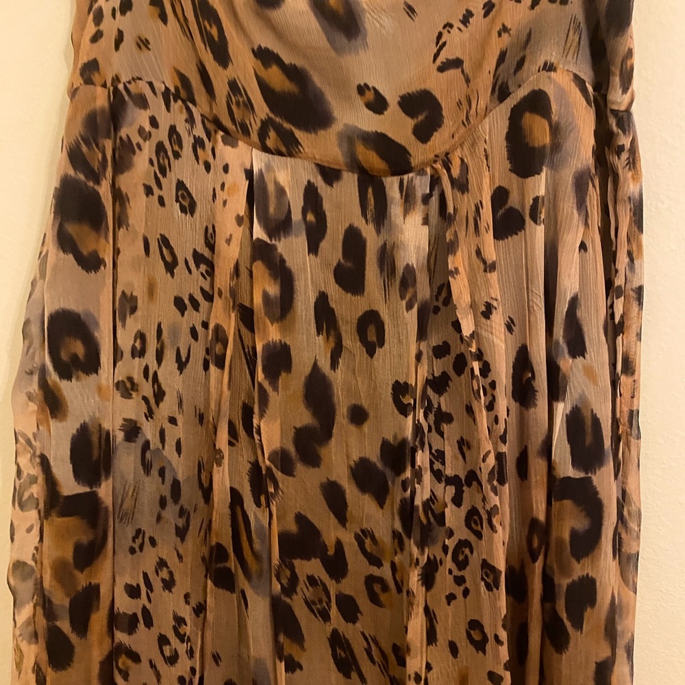 Silk animal print skirt by W D . N Y